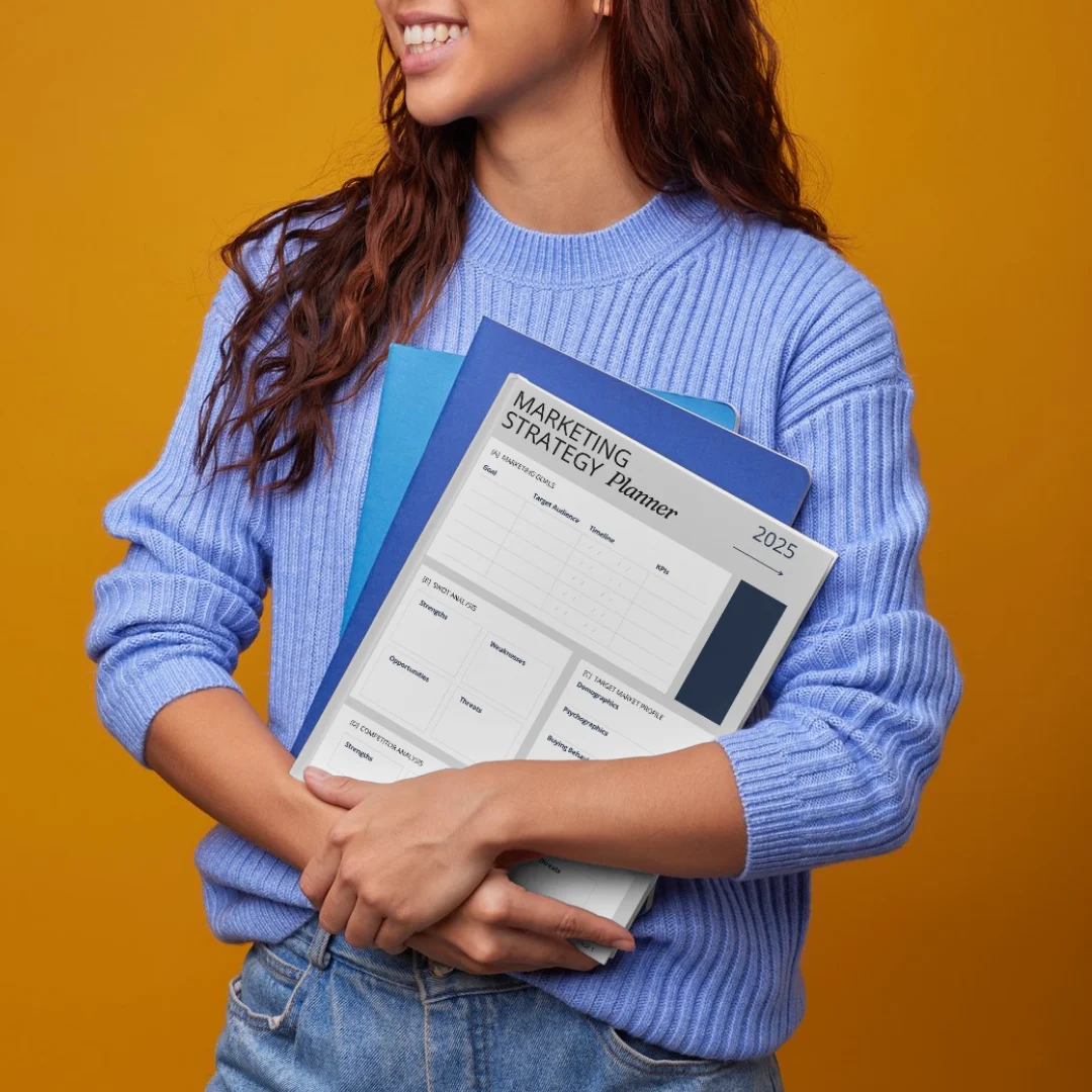 Marketing Strategy Planner 2025 (2-Page Canva Template + PDF)
